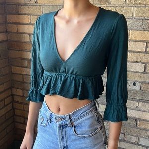 UO 3/4 sleeve crop